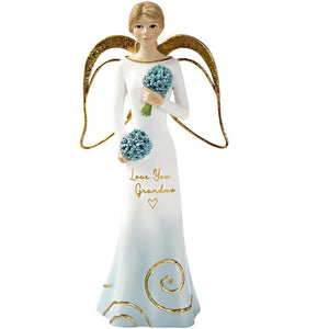 Grandma Angel with Flowers Figurine 5.5"