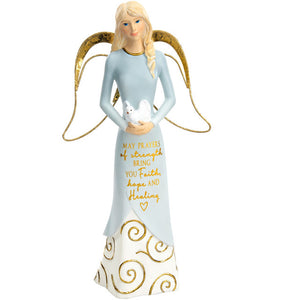 Prayers Angel Holding Dove Figurine 7.5"
