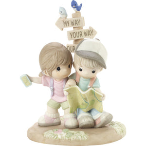 Precious Moments Couple With Road Signs and Map Figurine I’d Be Lost Without You