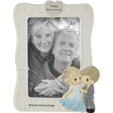 Precious Moments Happy Anniversary Photo Frame With Dressed Up Couple Love You More Each Day