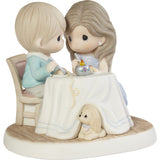 Precious Moments Couple Having Candlelight Dinner Figurine You Make My Heart Glow