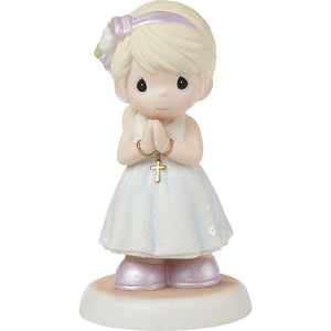 Precious Moments Blessings On Your First Communion Standing Blonde Girl Porcelain Figurine