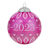 Hallmark 2023 Christmas Commemorative 2023 Glass Ball Ornament
