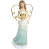 Mom So Loved Angel with Gold Heart Figurine 6.5"