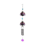 Tiered Ladybug Garden Wind Chime with Stainless Glass Finish