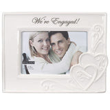 Malden We're Engaged! Glazed Ceramic 4"x6" Photo Frame