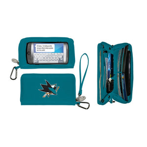 San Jose Sharks Deluxe Smartphone Wallet with Embroidered Logo