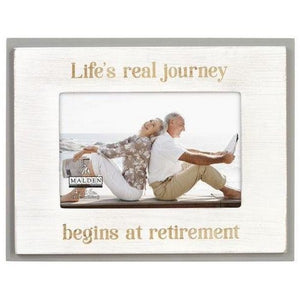 Malden Life's Real Journey Begin at Retirement 4"x6" Photo Frame