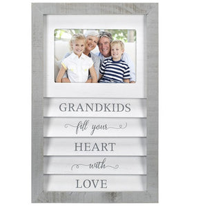 Malden Grandkids Fill Your Heart with Love 4"x6" Shutter Photo Frame