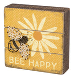 Slate String Art Wood Sign Bee Happy