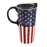 Liberty American Flag 17 oz. Travel Cup with Lid and Box
