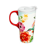 Garden Hummingbird 17 oz. Travel Cup with Matching Gift Box