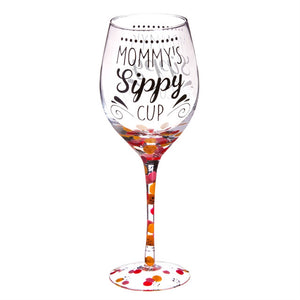Mommy's Sippy Cup 12 oz. Wine Glass with Box