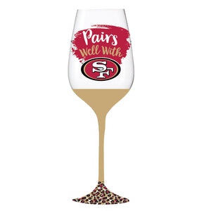 NFL® San Francisco 49ers 17 oz. Wine Glass Pairs Well with SF