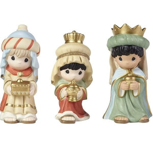 Precious Moments Nativity Following Yonder Star Three Kings Figurines Set of 3