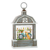 Glitter Barn Water Lantern with Spring Flowers, Bicycle and Dog