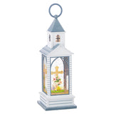 Glitter Chapel Water Lantern with Cross and Baby Animals