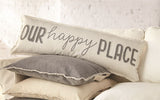 Mud Pie Our Happy Place Long 35" Pillow