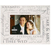 Malden Silver Foil Sentiments Our Wedding 4"x6" Photo Frame