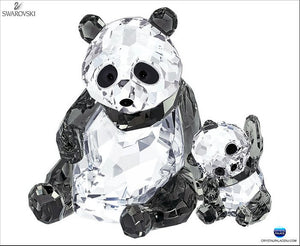Swarovski Panda Mother with Baby