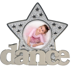 Malden Dance Glitter Star Metal 3"x3" Photo Frame