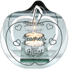Best Teachers Teach From the Heart 5.5" Mirrored Glass Candle Holder