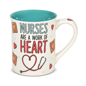 Nurses are a Work of Heart Mug