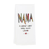 Embroidered Nana Tea Towel by Our Name is Mud