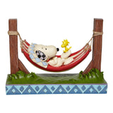 Jim Shore Peanuts Snoopy and Woodstock in Hammock Figurine Just Hanging Around