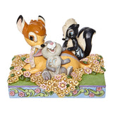 Jim Shore Disney Traditions Bambie and Childhood Friends Thumper and Flower Figurine