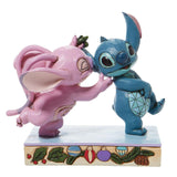Jim Shore Disney Angel and Stitch Mistletoe Kisses Figurine