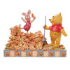 Jim Shore Disney Jumping into Fall Pooh and Piglet Raking Fall Leaves Figurine