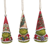  Jim Shore Grinch Gnomes Set of 3 Ornaments 