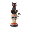 Jim Shore Day of the Dead Black Cat and Skull Figurine