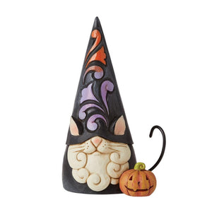Jim Shore Halloween Black Cat Gnome Fraidy Cat Figurine