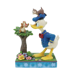 Disney Jim Shore Chip & Dale Horseplay with Donald Duck Figurine