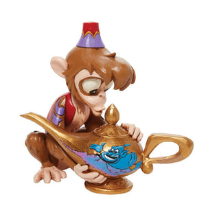 Disney Jim Shore Aladdin's Curious Abu with Genie Lamp Figurine