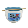 Our Name Is Mud Use Your Noodle Top Student Fueled By Ramen Bowl with Chopsticks