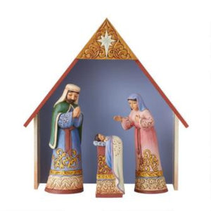 Jim Shore Nativity Creche Set of 4 "Blessings From Bethlehem" Figurine 9"