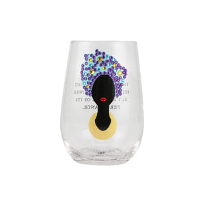 Our Name is Mud The River Cuts Through Because of Its Persistance Bling Stemless Wine Glass
