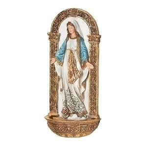 7.25" Our Lady of Grace Water Font Figurine