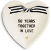50 Years Together in Love 50th Anniversary 4.5" Heart Shape Keepsake Dish