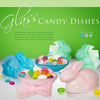 Frosted Easter Glass Bunny Retro Candy Dish