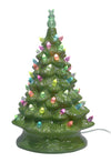 16" Green or Pink Ceramic Light Up Easter Tree with Bunny Top