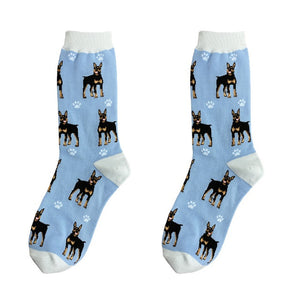Doberman Dog Happy Tails Socks