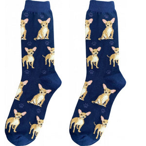 Tan Chihuahua Dog Happy Tails Socks