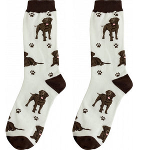 Chocolate Labrador Dog Happy Tails Socks