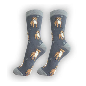 Pit Bull Dog Happy Tails Socks