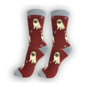 Pug Dog Happy Tails Socks