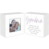 Malden Set of 2 Grandma Sentiment Block and Picture Frame Holds 3" x 3" Photo